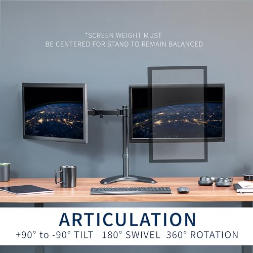 VIVO Dual Monitor Desk Stand - Adjustable Arms