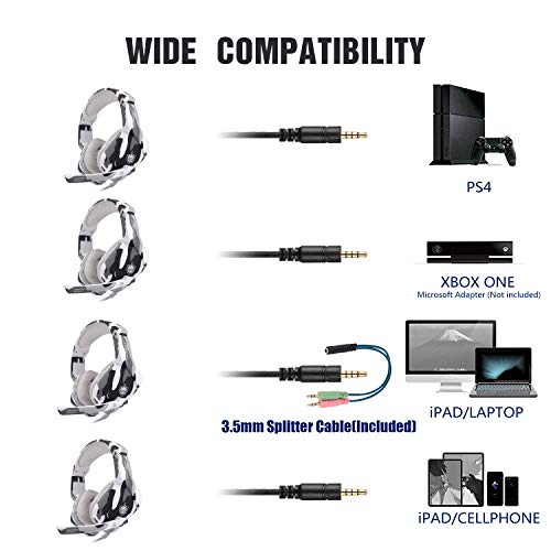 PHOINIKAS 7.1 Surround Gaming Headset with LED Lights