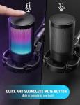 FIFINE RGB USB Gaming Microphone for Streaming