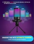 FIFINE RGB USB Gaming Microphone for Streaming