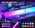 ODK 48" L-Shaped Gaming Desk with LED Lights