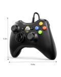 VOYEE PC Controller, Wired Controller Compatible with Microsoft Xbox 360 & Slim/PC Windows 10/8/7, with Upgraded Joystick, Double Shock | Enhanced (Black)