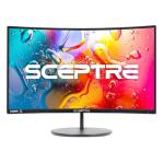 Sceptre Curved 27-inch Prime Monitor up to 100Hz 1080p, HDMI x2, VGA, 99% sRGB, Built-in Speakers, R1500, Machine Black 2025 (C275W-1920RN Series)