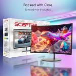 Sceptre Curved 27-inch Prime Monitor up to 100Hz 1080p, HDMI x2, VGA, 99% sRGB, Built-in Speakers, R1500, Machine Black 2025 (C275W-1920RN Series)