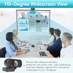 Webcam HD 1080p ,Live Streaming HD Camera with Stereo Microphone, PC Desktop or Laptop USB Webcam with 110 Degree View Angle, for Switch 2,Video Calling, Recording, Conferencing, Streaming, Gaming