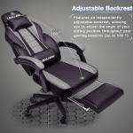 LEMBERI Gaming Chairs with Footrest,Ergonomic Video Game Chairs for Adults,Big and Tall Chair 400lb Weight Capacity, Racing Style Computer Gamer Chair with Headrest and Lumbar Support