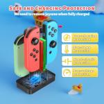 FastSnail Charging Dock Compatible with Nintendo Switch for Joy Con & OLED Model Controller with Lamppost LED Indication, Charger Stand Station with Charging Cable