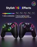 EasySMX X05 2.4g Wireless Gaming Controller for PC/Steam/iPhone/Android/Switch - Bluetooth Controller Gamepad with Hall Effect, RGB Lights and Turbo, Anti-Drift Controller