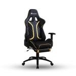 X Rocker Elite PC Video Gaming Chair with Footrest, Adjustable Ergonomic Office Desk Chair for Computer Gamers with Wheels, Vegan Leather, Black & White, Gifts for Gamers