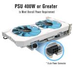 SRhonyra RX 590 GME 8GB GDDR5 Graphics Card for Gaming PC Video Card 2304SP 256-Bit PCIe 3.0 x16 6-Pin Connector Desktop Computer Gaming GPU with HDMI, DisplayPort & DVI Ports (White Edition)