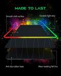 Black Shark RGB Mouse Pad 35.4"x15.75"x0.15" Extended Desk Mat with Smooth Surface and 11 Lighting Effects, Desk Pad with Anti-Fray Stitched Edges and Non-Slip Rubber Base, Gaming Mouse Pad Manta P7