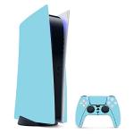 MightySkins Gaming Skin for PS5 / PlayStation 5 Bundle - Solid Baby Blue | Protective Viny wrap | Easy to Apply and Change Style | Made in The USA