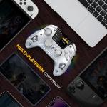 ManbaOne Interactive Screen Wireless Gaming Controller for PC/Switch/Switch 2/iOS/Android,Hall Effect Stick & Trigger,RGB Lighting,Remappable Buttons,1800mAh with Charging Dock (White)