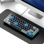 MageGee Portable 60% Mechanical Gaming Keyboard, MK-Box LED Backlit Compact 68 Keys Mini Wired Office Keyboard with Red Switch for Windows Laptop PC Mac - Black/Grey