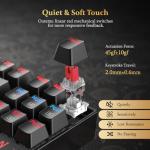 Redragon K552 Mechanical Gaming Keyboard, 87-Key Compact, LED Gaming Keyboard with Red Switches, Anti-Ghosting, Metal Frame for PC Gaming & Typing, Beginner-Friendly (Black)