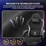 GTPLAYER Gaming Chair, Computer Office Chair with Pocket Spring Cushion, Linkage Armrests and Footrest, High Back Ergonomic Computer Chair with Lumbar Support Task Chair with Footrest