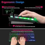 CHONCHOW 87 Keys TKL Gaming Keyboard and Mouse Combo, Wired LED Rainbow Backlit Keyboard 800-3200 DPI RGB Mouse, Gaming for PS4 Xbox PC Laptop Mac