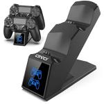 PS4 Controller Charger, PS4 Charger Charging Dock Station Compatable with Dualshock 4, Upgraded Fast-Charging Port for PlayStation 4 Controllers