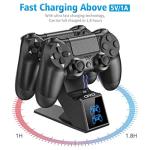 PS4 Controller Charger, PS4 Charger Charging Dock Station Compatable with Dualshock 4, Upgraded Fast-Charging Port for PlayStation 4 Controllers