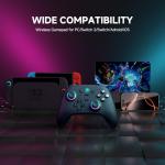 ECHTPower Wireless PC Gaming Controller - Hall Effect Joystick, 2.4G & Wired 1000Hz Polling Rate, 800mAh Battery, Adjustable Turbo/Vibration - for PC/Switch/iOS/Android