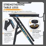 BestOffice | 47" Gaming Desk | Blue | Carbon Fiber Textured Computer Desk | Sturdy Steel Frame, Cup Holder, Headphone Hook, Cable Management Holes, Adjustable Leg Pads | for Gamers, Home, Office