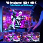 Gawfolk 27 inch Curved Gaming Monitor,144Hz/180Hz PC Monitor Full HD 1080P, Frameless 1800R Computer Display with FreeSync & Eye-Care Technology, Wall Mountable, DP, HDMI Port (Black)