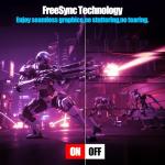 Gawfolk 27 inch Curved Gaming Monitor,144Hz/180Hz PC Monitor Full HD 1080P, Frameless 1800R Computer Display with FreeSync & Eye-Care Technology, Wall Mountable, DP, HDMI Port (Black)