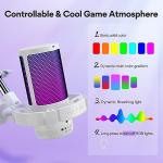 MAONO USB Gaming Microphone with Noise Cancellation, Computer PC Mic with Boom Arm, RGB Light, Mute, Gain, Monitoring Streaming Mic for Podcast, YouTube, Twitch, Discord, PS5/4, GamerWave DGM20S