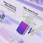 MAONO USB Gaming Microphone with Noise Cancellation, Computer PC Mic with Boom Arm, RGB Light, Mute, Gain, Monitoring Streaming Mic for Podcast, YouTube, Twitch, Discord, PS5/4, GamerWave DGM20S