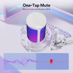 MAONO USB Gaming Microphone with Noise Cancellation, Computer PC Mic with Boom Arm, RGB Light, Mute, Gain, Monitoring Streaming Mic for Podcast, YouTube, Twitch, Discord, PS5/4, GamerWave DGM20S