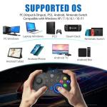 EasySMX 2.4G Wireless Gaming Controller for Windows PC, Steam Deck, PS3 & Android TV Box, Plug and Play Gamepad with Dual Vibration, 4 Back Paddles, Up to 14-Hour Battery Life