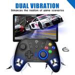 EasySMX 2.4G Wireless Gaming Controller for Windows PC, Steam Deck, PS3 & Android TV Box, Plug and Play Gamepad with Dual Vibration, 4 Back Paddles, Up to 14-Hour Battery Life