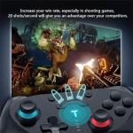 Matbip Wireless Controller for Switch/Switch Lite/Switch OLED/Switch 2, Wireless controller with 2 back buttons, 3-level TURBO adjustable(blue&red)