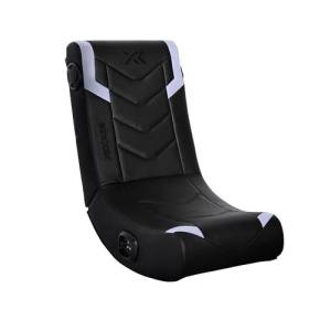 X Rocker Eclipse Video Gaming Floor Chair with Built-in Headrest Speakers, Wireless Bluetooth, Foldable, Vegan Leather, 300 lbs Max, Amazon Exclusive, Black and Silver, Gifts for Gamers
