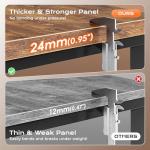 Huuger 55 x 24 inch Desk with Power Outlets & USB-C, Deeper & Thicker Desktop, Robust Metal Tubes, Computer Desk, Heavy Duty Office Desk, Work Gaming Desk for Home Office, Rustic Brown