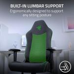 Razer Iskur V2 X Ergonomic Gaming Chair: Built-in Lumbar Support - Widened Seat Base - High Density Foam Cushions - Adjustable 152 Degree Recline - 2D Armrests - Plush Fabric Finish - Black