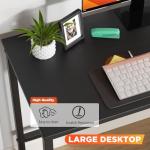 PayLessHere 39 Inch L-Shaped Computer Desk,Gaming Desk with Durable Metal Frame,Corner Desk with Reversible Storage Shelves for Home Office Gaming Study,Black (39 inch)