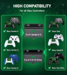 Upgraded Controller Charger Station with 2x5520mWh Rechargeable Battery Packs for Xbox One/Series X|S, Dual Charging Dock for Xbox One Battery Pack (Controller not Included)