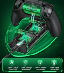 Upgraded Controller Charger Station with 2x5520mWh Rechargeable Battery Packs for Xbox One/Series X|S, Dual Charging Dock for Xbox One Battery Pack (Controller not Included)