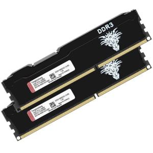 Yongxinsheng 16GB (8GBx2) DDR3 1866MHz (PC3 14900) CL13 Desktop Memory 240Pins 1.5V Non-ECC Unbuffered Ddr3 UDIMM RAM - Black
