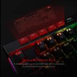 Redragon K580 VATA RGB LED Backlit Mechanical Gaming Keyboard with Macro Keys & Dedicated Media Controls, Hot-Swappable Socket, Onboard Macro Recording (Blue Switches)
