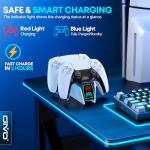 OIVO PS5 Controller Charger, 2H Fast Charger with 2 Cable Types, PS5 Charging Station for PlayStation 5 Controllers P4 Interactive Figure