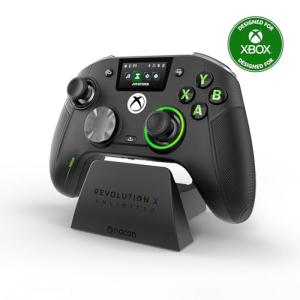 NACON Revolution X Unlimited Advanced Precision Controller Officially Licensed for Xbox Series X | S, Xbox One, Windows 10/11 PC & Android - Wired and Wireless - Charging Station
