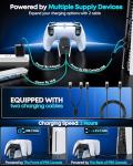 OIVO PS5 Controller Charger, 2H Fast Charger with 2 Cable Types, PS5 Charging Station for PlayStation 5 Controllers P4 Interactive Figure