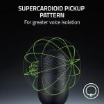 Razer Seiren V3 Mini USB Microphone: Condenser Mic - Supercardioid Pickup Pattern - Tap-to-Mute Sensor with LED Indicator - Shock Absorber - Ultra Compact - PC, Discord, OBS Studio, XSplit - Black