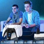 OIVO PS5 Controller Charger, 2H Fast Charger with 2 Cable Types, PS5 Charging Station for PlayStation 5 Controllers P4 Interactive Figure