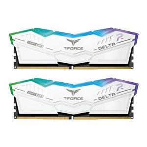 TEAMGROUP T-Force Delta RGB DDR5 Ram 32GB (2x16GB) 6000MHz PC5-48000 CL30 Intel XMP 3.0 & AMD Expo Compatible Desktop Memory Module Ram White FF4D532G6000HC30DC01