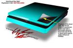 Vinyl Decal Skin Wrap compatible with Sony PlayStation 4 Slim Console Smooth Fades Neon Teal Black (PS4 NOT INCLUDED)