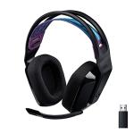 Logitech G535 Lightspeed Wireless Gaming Headset - Lightweight on-Ear Headphones, flip to Mute mic, Stereo, USB Rechargeable - Black