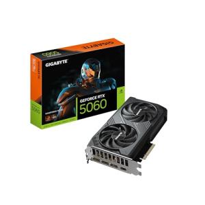 GIGABYTE GeForce RTX 5060 WINDFORCE OC 8G Graphics Card, Cooling System, 8GB 128-bit GDDR7, PCIe 5.0, Manufactured by NVIDIA, DisplayPort & HDMI - Video Output Interface, GV-N5060WF2OC-8GD Video Card